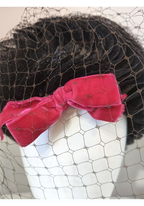 1950s Schiaparelli Black with fucsia bow Hat Schiaparelli | VISIERANERO FUCSIA