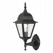 Mansard 15 In 1-Light Black Outdoor Wall Sconce Lamp