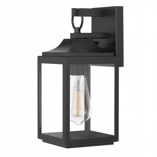 Malibu 14 In 1-Light Matte Black Finish - Outdoor Wall Sconce Lamp