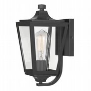 Drayton 13 In 1-Light Matte Black Painted Outdoor Wall Sconce Lamp