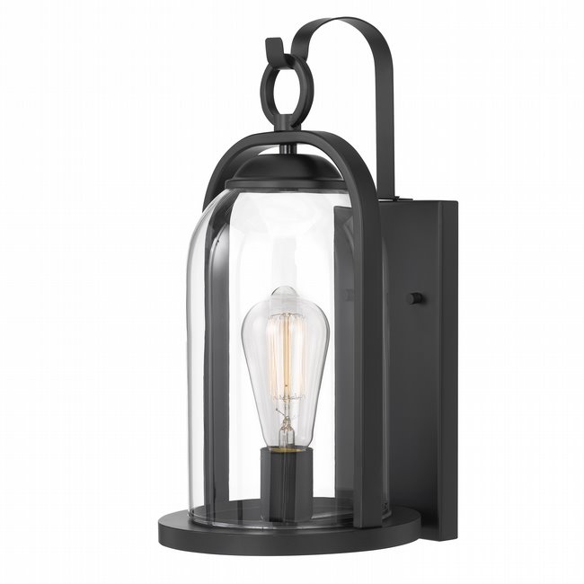 Essex 15 In 1- Light Matte Black Painted Outdoor Wall Sconce with Bell-shaped Design