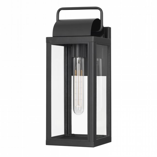 Ashley 14 In 1-Light Matte Black Painted Outdoor Wall Sconce Lamp