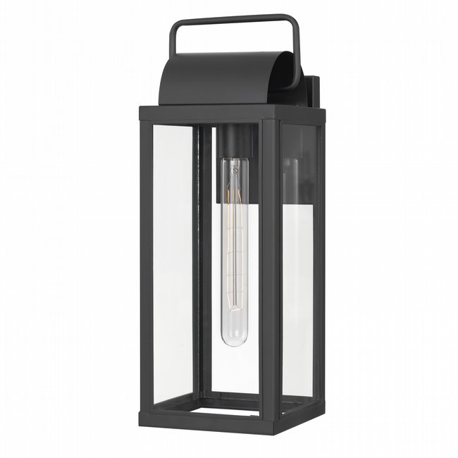 Ashley 17 In 1-Light Matte Black Painted Outdoor Wall Sconce Lamp