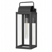 Ashley 17 In 1-Light Matte Black Painted Outdoor Wall Sconce Lamp
