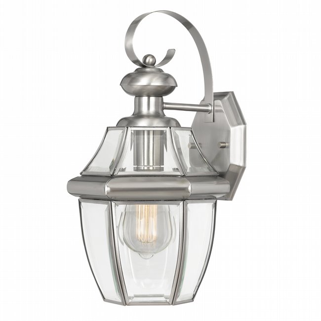 Westport 13 In 1-Light Stainless-steel Outdoor Wall Sconce Lamp