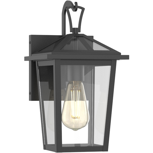 Woodbridge 13 in 1-Light Black Finish Outdoor Wall Scone Lamp