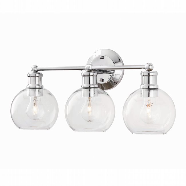Luna 3-Light Chrome Bath Vanity Light