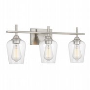 Bacchus 3-Light Brushed Nickel Finish Vanity Light 6.75“ x24”x 9.75“