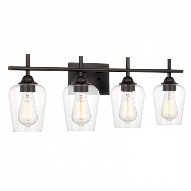 Bacchus 4-Light Graphite Vanity Light 6.75“ x28.75”x 9.75“