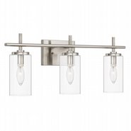 Raleigh 3-Light Brushed Nickel Finish Vanity Light 6“ x24”x 9.63“