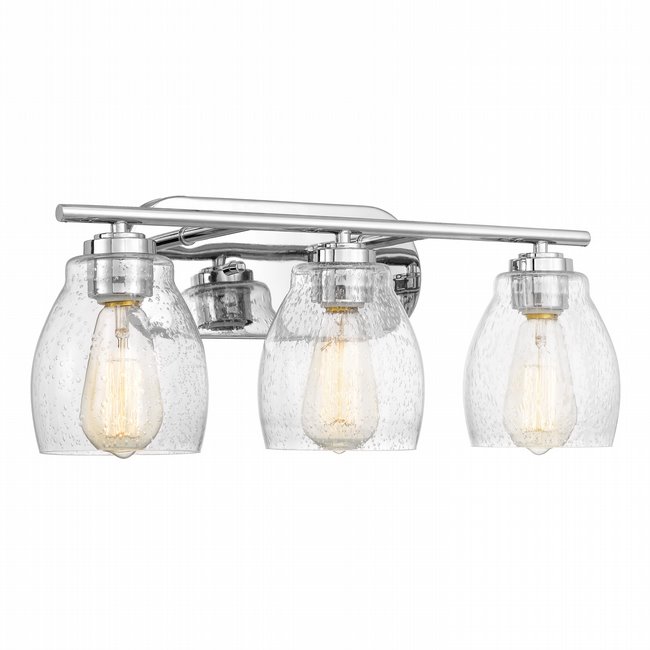 Carnation 3-Light Chrome Finish Vanity Light 7.25“ x22”x 8.63“