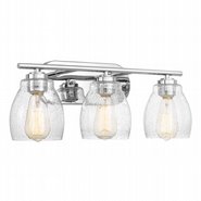 Carnation 3-Light Chrome Finish Vanity Light 7.25“ x22”x 8.63“