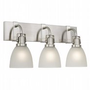 Edison 3-Light Brushed Nickel Finish Vanity Light 6.5“ x20.5”x 10.5“