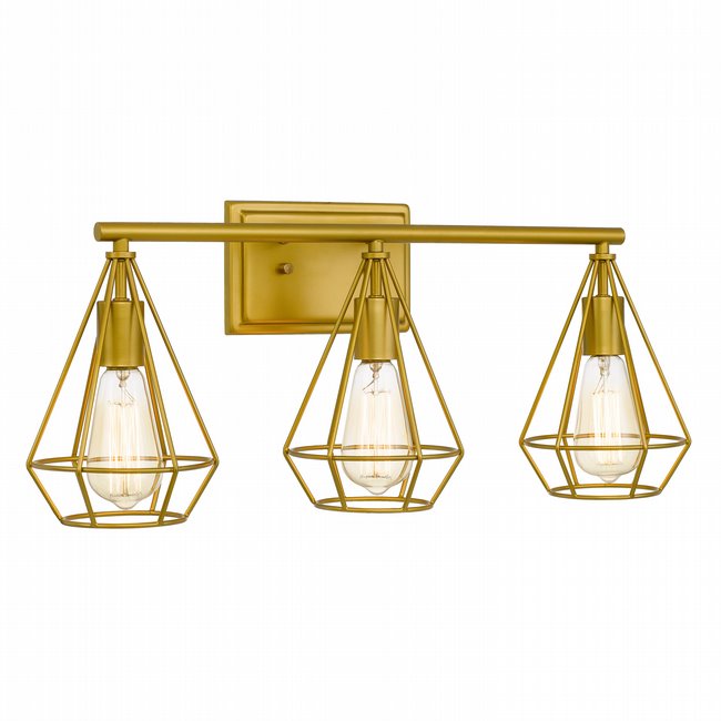 Crusoe 3-Light Luxury Gold Finish Vanity Light 7.25“ x25.5”x 10.75“