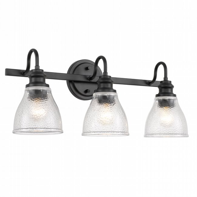 Farmhouse 3-Light Matte Black Finish Vanity Light 8“ x23”x 9.25“