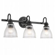 Farmhouse 3-Light Matte Black Finish Vanity Light 8“ x23”x 9.25“