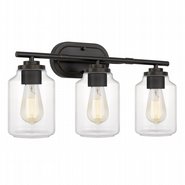 Aston 3-Light Antique Bronze Finish Vanity Light 7“ x22”x 11“