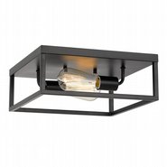 Concord 2-Light Matte Black Finish Flush Mount 12.75“ x12.75”x 5“
