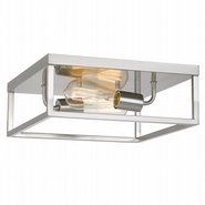 Concord 2-Light Brushed Nickel Finish Flush Mount 12.75“ x12.75”x 5“