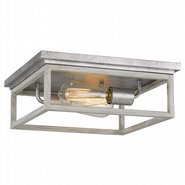 Weston  2-Light Galvanized Ocala Oak Flush Mount 12.63“ x12.63”x 4.75“