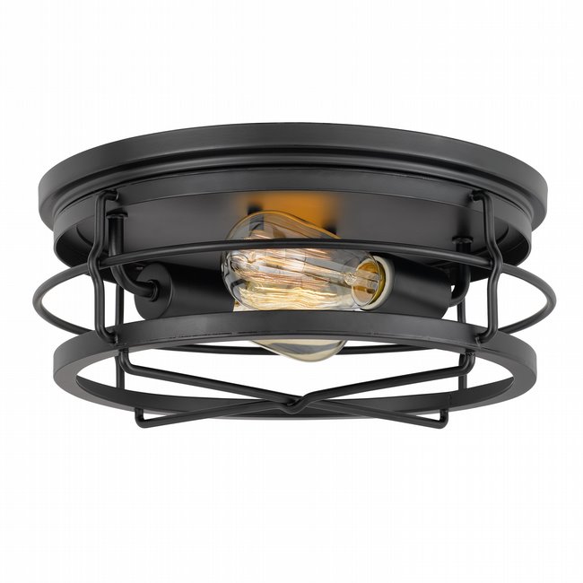 Westwood 2-Light Black Finish Flush Mount 13.88“ x13.88”x 5.87“
