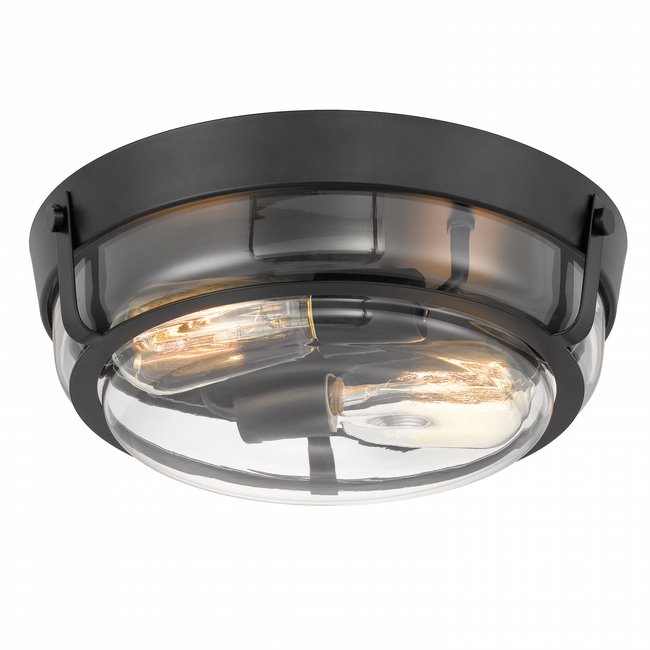 Martin 2-Light Black Finish Flush Mount 13“ x13”x 4.25“