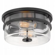 Kenmore 2-Light Black Finish Flush Mount 13“ x13”x 6.38“