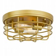 Emerson 2-Light Luxury Gold Finish Flush Mount 13“ x13”x 5.5“