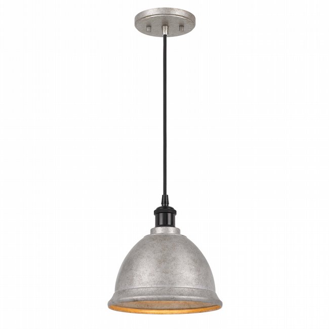 Helmut 1-Light Galvanized Pendant 9“ x9”x 9“