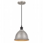 Helmut 1-Light Galvanized Pendant 9“ x9”x 9“