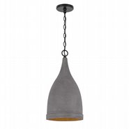 Remington 1-Light Black Finish Concrete Grey Shade Pendant 10