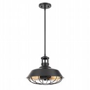 Wilbur 2-Light Black Finish Pendant 14“ x14”x 12“