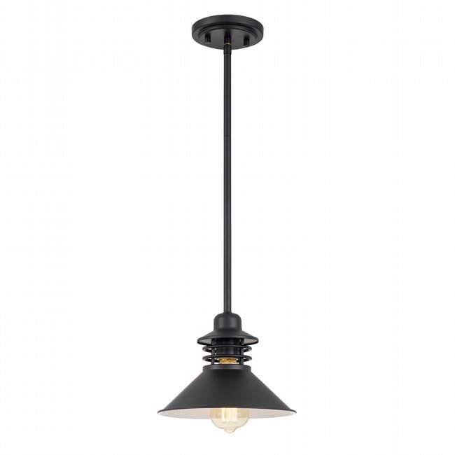 Robby 1-Light Black Finish Mini Pendant 9“ x9”x 6.63“