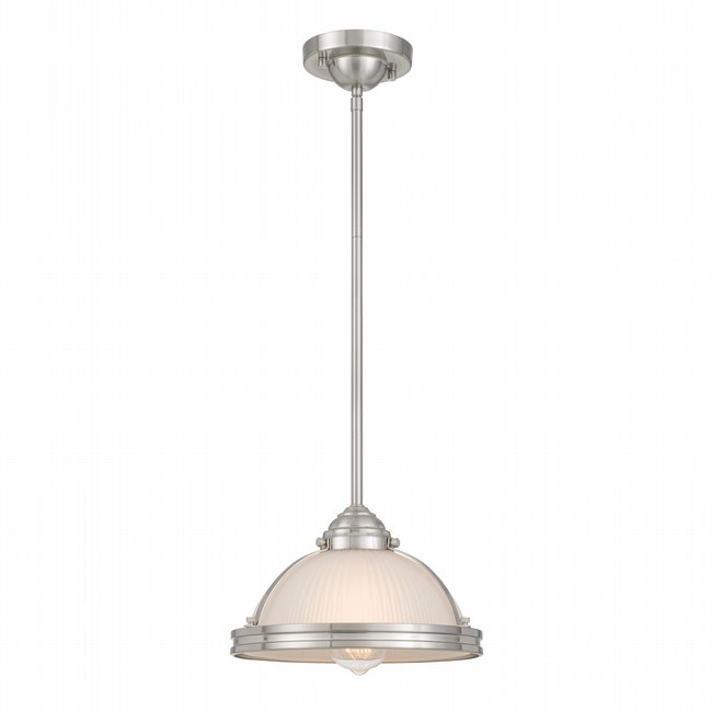 Lavery 1-Light Brushed Nickel Finish Pendant 10.75“ x10.75”x 6.63“