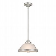 Lavery 1-Light Brushed Nickel Finish Pendant 10.75“ x10.75”x 6.63“