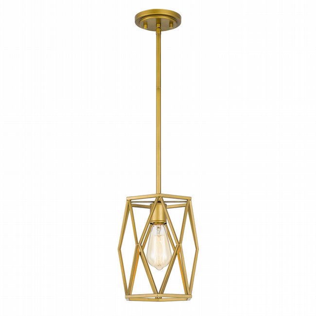 Charlotte 1-Light Painted Antique gold Finish Mini Pendant 8“ x8”x 10“