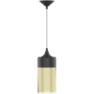 Chagall Pendant 1-Light Ceiling Hanging modern Black finish with clear glass shade