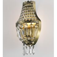 W23086AB6 Metropolitan 1 light Antique Bronze Finish with Clear Crystal Wall Sconce