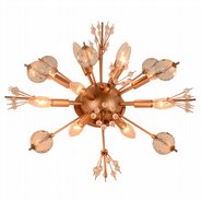W23111MG20 Starburst 10-Light Matte Gold Finish Crystal Sputnik Wall Sconce Light W20 in. x H20 in. Large