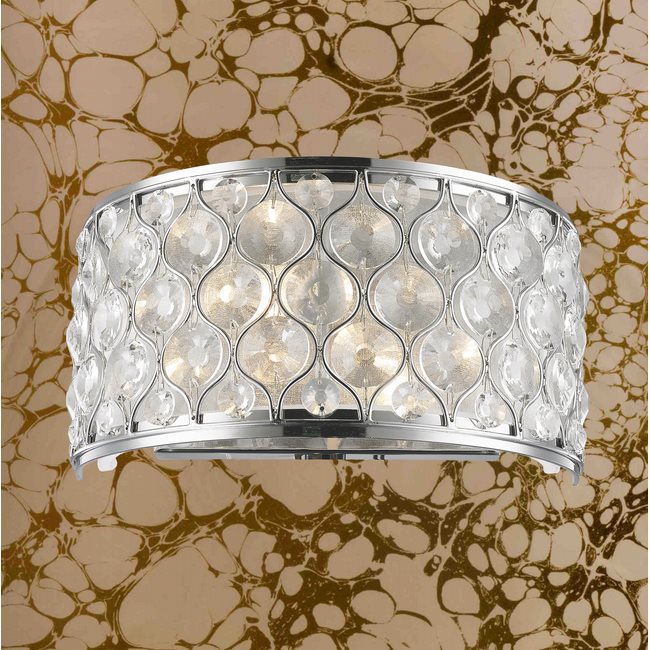 w23410c12 Paris 2 Light Chrome Finish Wall Sconce