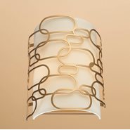w23440mg9 Montauk 2 Light Matte Gold Finish Wall Sconce