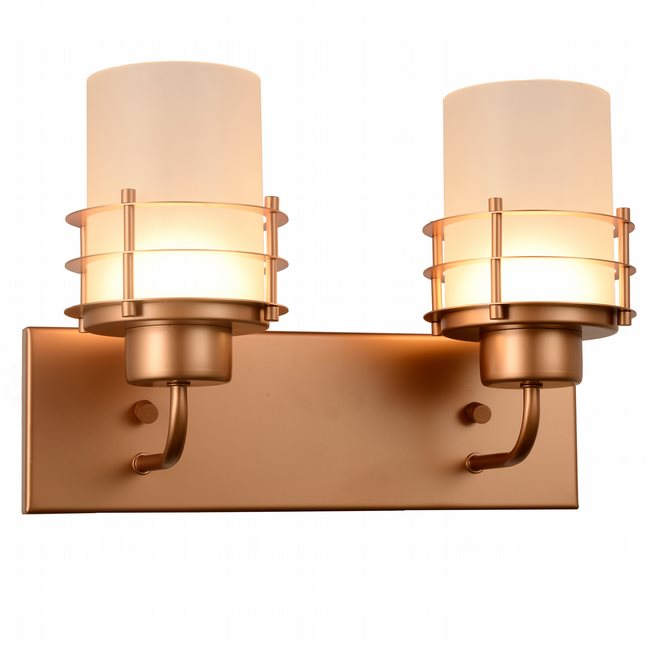 w23455mg14 Potomac 2 Light Matte Gold Finish LED Wall Sconce - Discontinued