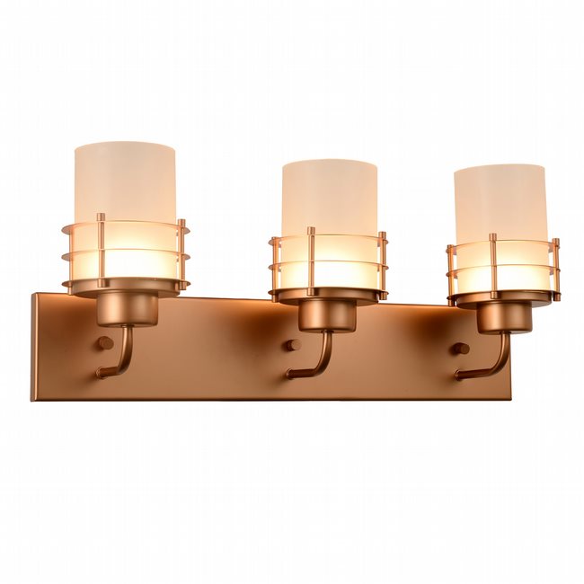 w23456mg22 Potomac 3 Light Matte Gold Finish LED Wall Sconce - Discontinued