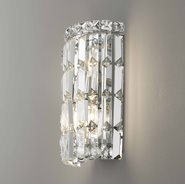 W23510C6 Cascade 2 light Chrome Finish with Clear Crystal Wall Sconce