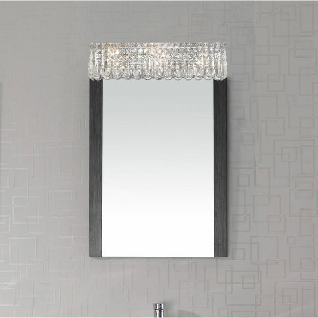 W23531C24 Cascade 6 Light Chrome Finish and Clear Crystal Vanity Light