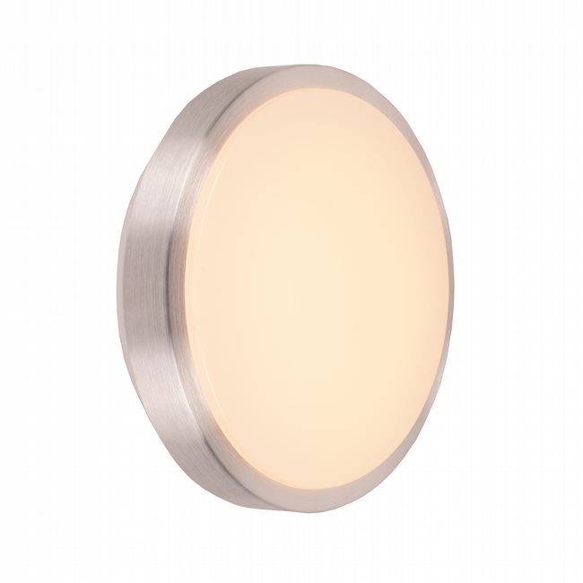 W23560BN10 Aperture Brushed Nickel Opal (Acrylic) Wall Sconce/Ceiling Light, LEDx12W, 3500K
