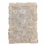 W23812F8 Pompeii 1 Light Flemish Brass Finish Natural Quartz Stone Wall Sconce Light - Discontinued