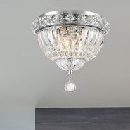 W33008C8 Empire 3 light Chrome Finish with Clear Crystal Ceiling Light