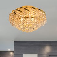 W33017G16 Empire 6 light Gold Finish with Clear Crystal Ceiling Light