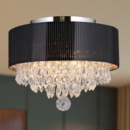 W33137C12 Gatsby 3 light Chrome Finish with Clear Crystal Ceiling Light